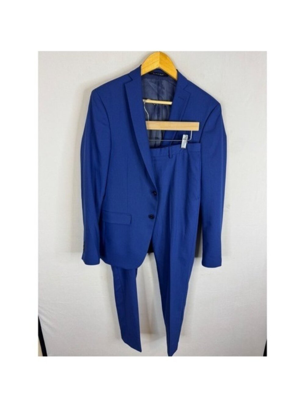 Zara Man Royal Blue Slim Fit Two Piece Suit Blazer 38 Pants 30X30